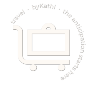 travel logo, cream